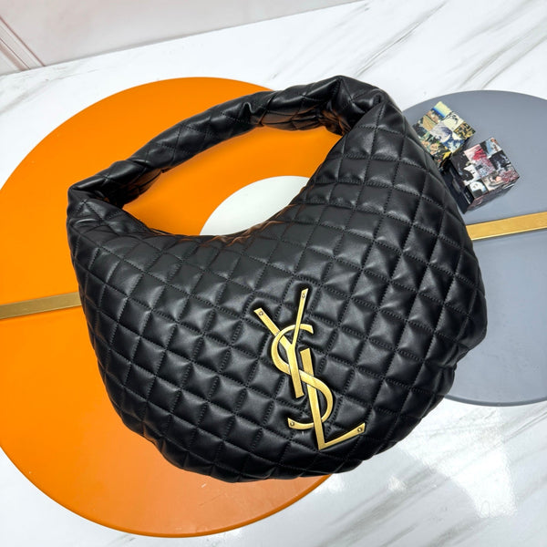 Sac bandoulière Icarino grand modèle YSL en cuir matelassé noir 286001