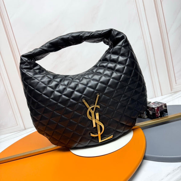 Sac bandoulière Icarino grand modèle YSL en cuir matelassé noir 286001