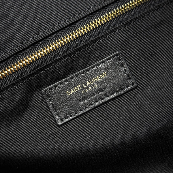 Sac porté épaule YSL Icarino grand modèle en cuir matelassé beige 286004
