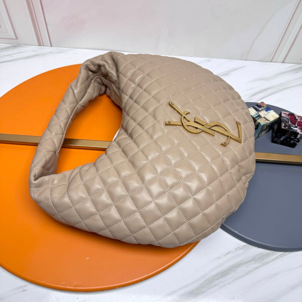 Sac porté épaule YSL Icarino grand modèle en cuir matelassé beige 286004