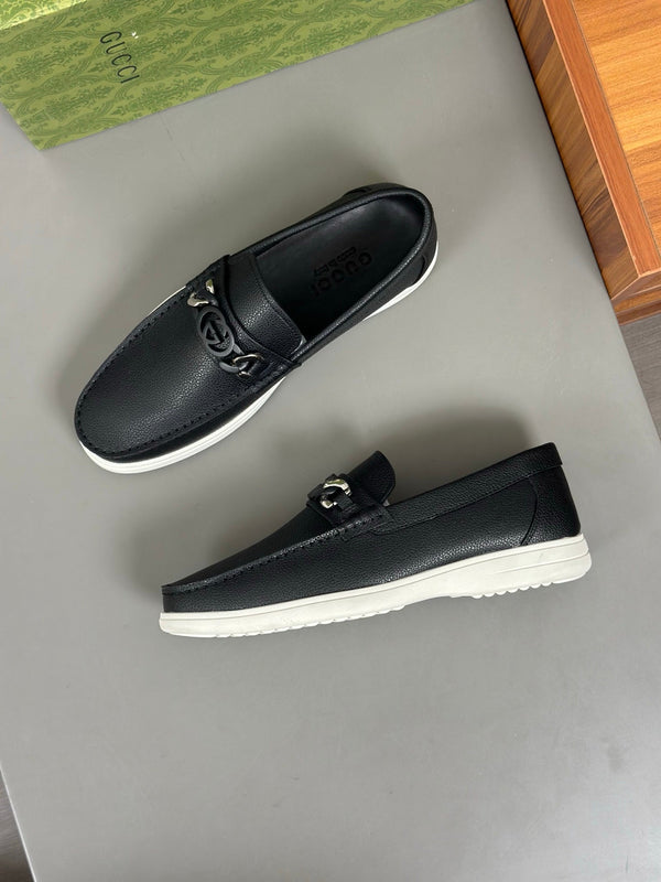 GG Men's Loafer Black Cowhide 573501
