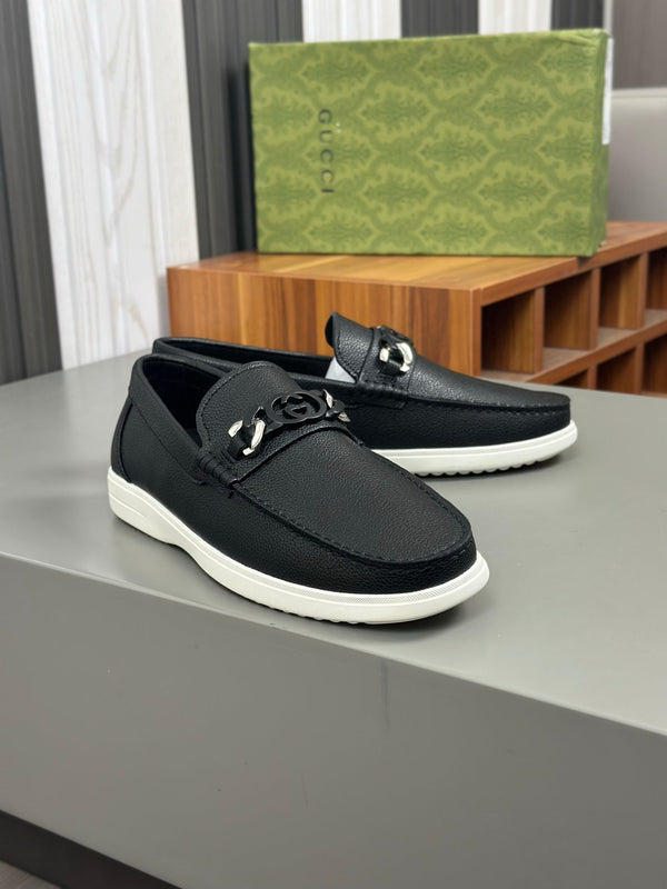 GG Men's Loafer Black Cowhide 573501