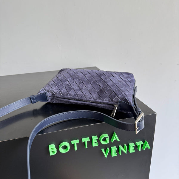 BV Traveler Phone Pouch Purple Intrecciato Suede