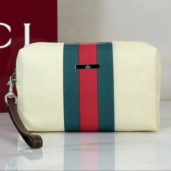 GG 2026 Positano Bag 23cm Cream Red Green Canvas