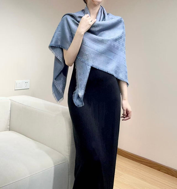 CD 26s Scarf 140cm Silk & Cashmere 303197