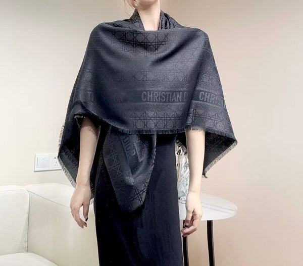 CD 26s Scarf 140cm Silk & Cashmere 303199