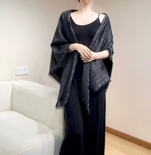 CD 26s Scarf 140cm Silk & Cashmere 303199