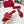 Vlogo embellished leather-trimmed raffia slides red