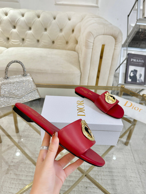 CD 26s Sandals Red Leather 667120