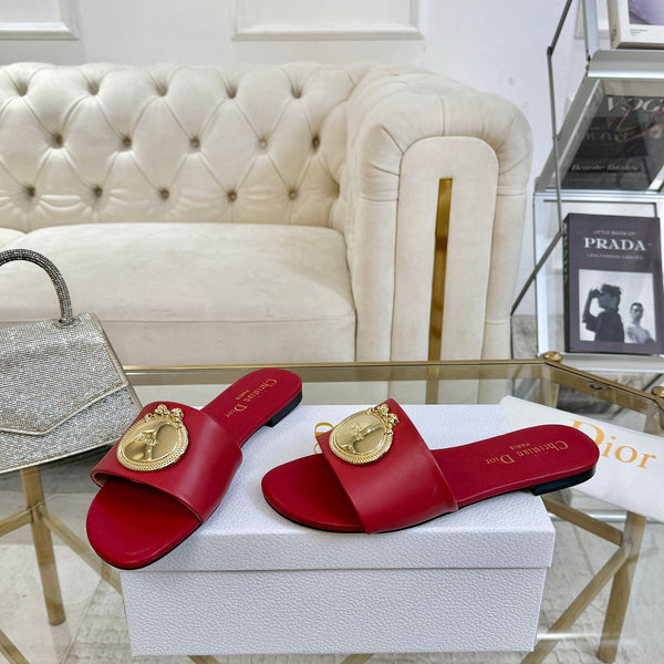 CD 26s Sandals Red Leather 667120