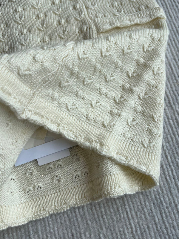 Chanel 25P Cardigan Beige Cashmere 220196