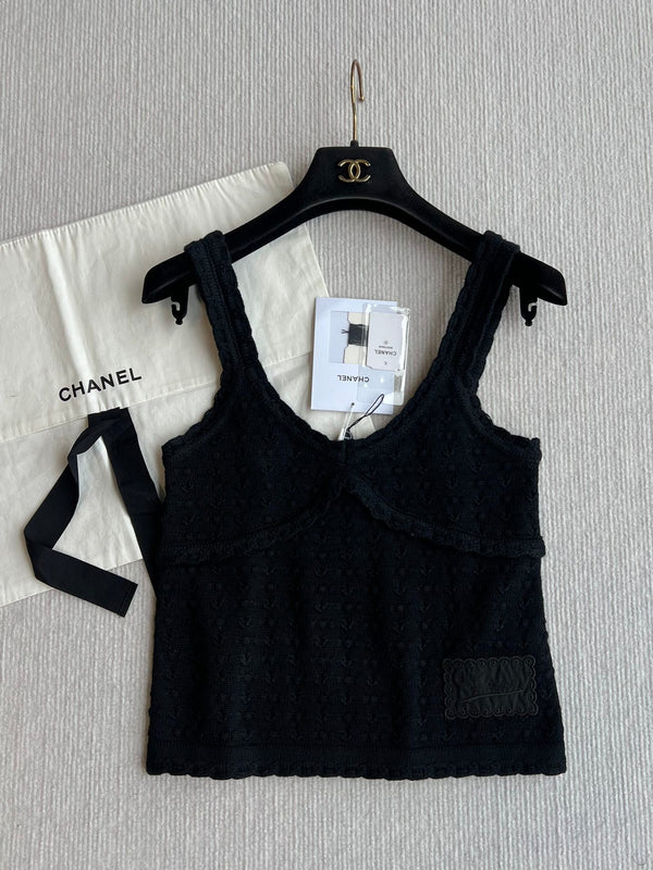 Chanel 25P Camisole Black Cashmere 220191
