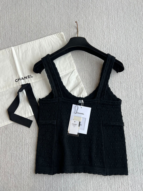 Chanel 25P Camisole Black Cashmere 220191