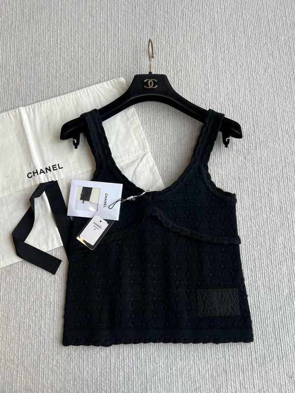 Chanel 25P Camisole Black Cashmere 220191