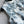 CD 25 Painting Waist Sleeveless Dress White Blue Cotton Polyester