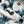 CD 25 Pattern Printed Suspender Dress White Blue Cotton Polyester