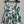 CD 25 Pattern Printed Suspender Dress White Blue Cotton Polyester