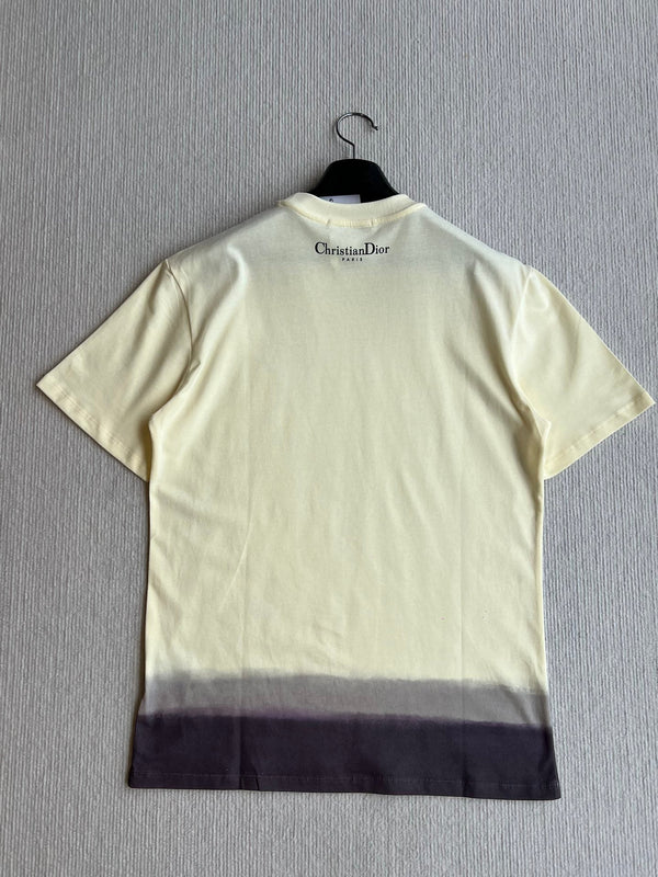 CD 25 Top a maniche corte in cotone con motivo floreale Plum Blossom
