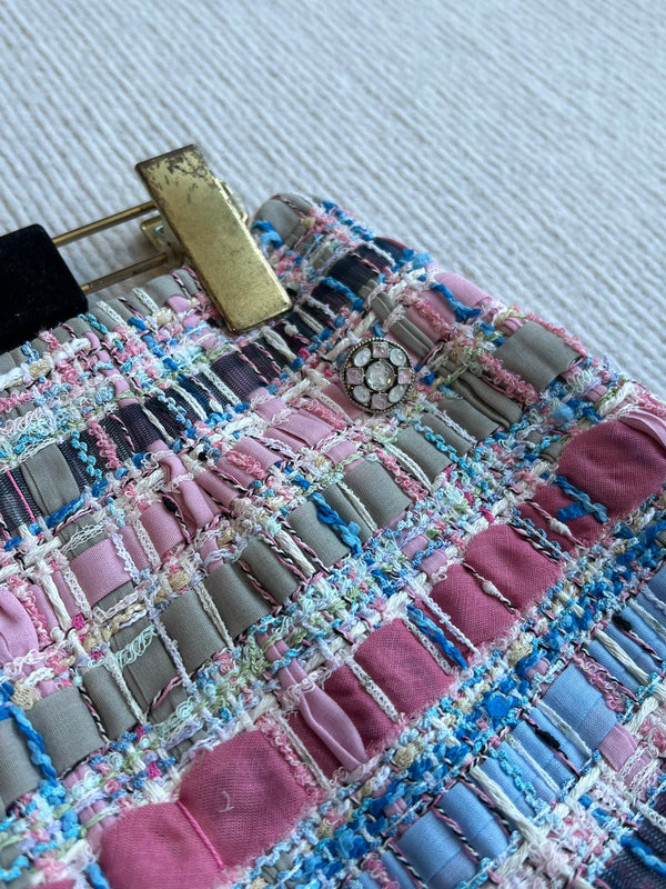 CC 25SS Woolen Skirt with Hand-Woven Tassel Ribbons Colorful 277207