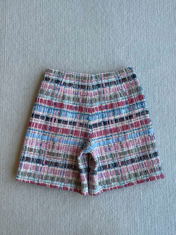 CC 25SS Woolen Skirt with Hand-Woven Tassel Ribbons Colorful 277207