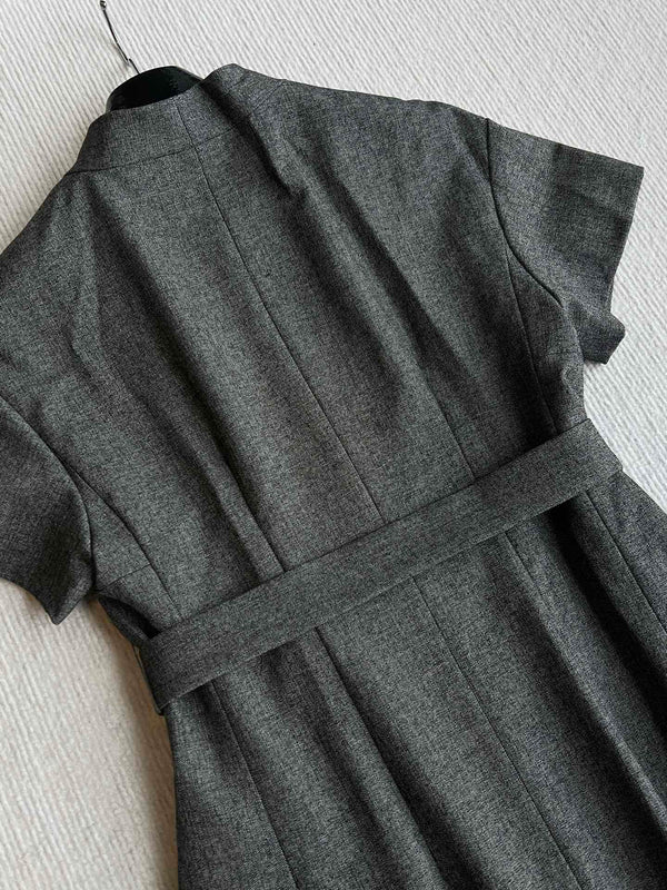CD 25 Dress Black Gray Polyester Cotton