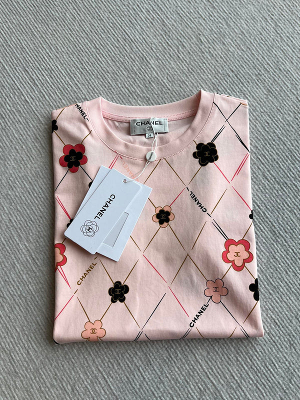 CC 25 T-shirt girocollo in cotone rosa 277249