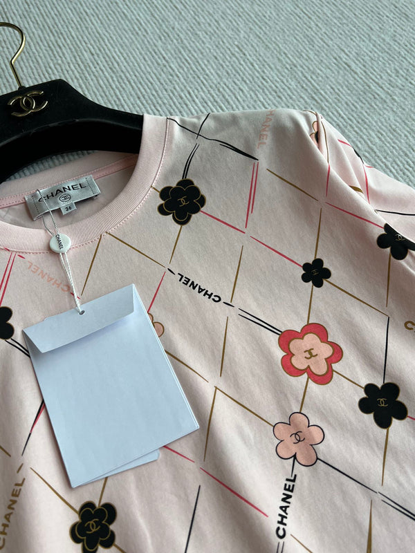 CC 25 T-shirt girocollo in cotone rosa 277249