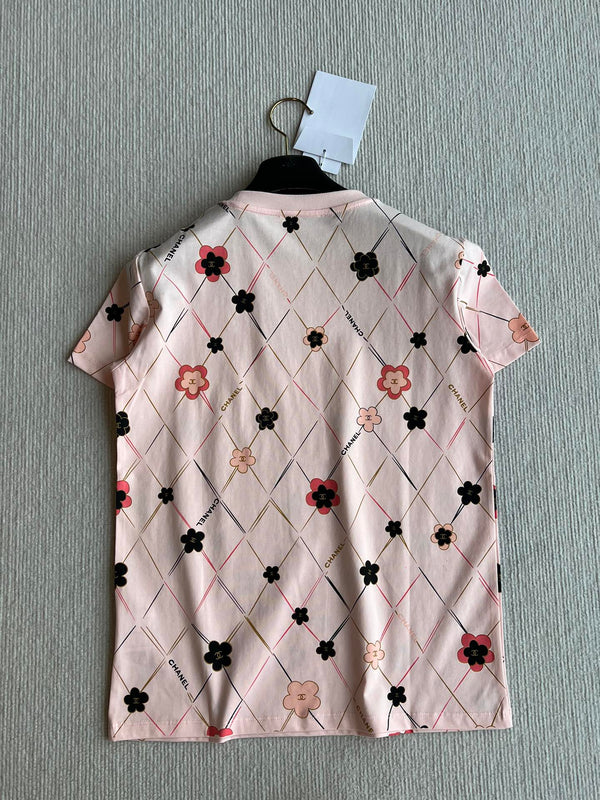 CC 25 T-shirt girocollo in cotone rosa 277249