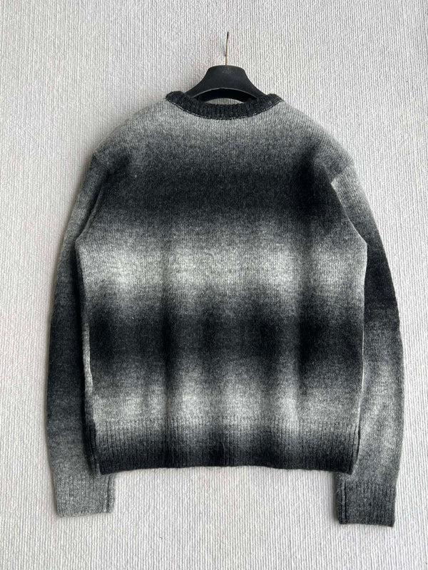 Chanel 25 Pull Ras du Cou Nœud Noir Gris Cachemire 316413