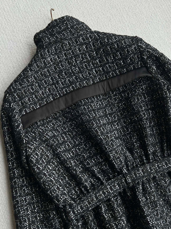 Chanel 2025 Veste à Ceinture Laine Cachemire Noire 318587