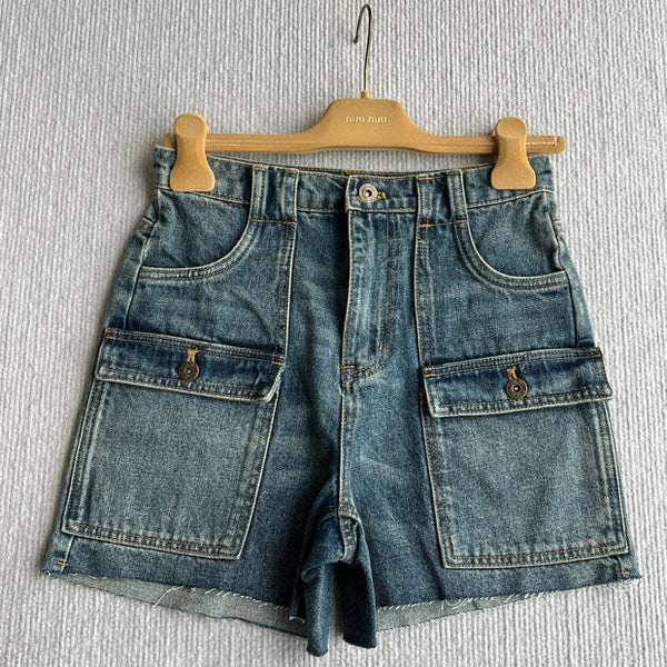 Miumiu 2026 Denim Short Blue Cotton 356321