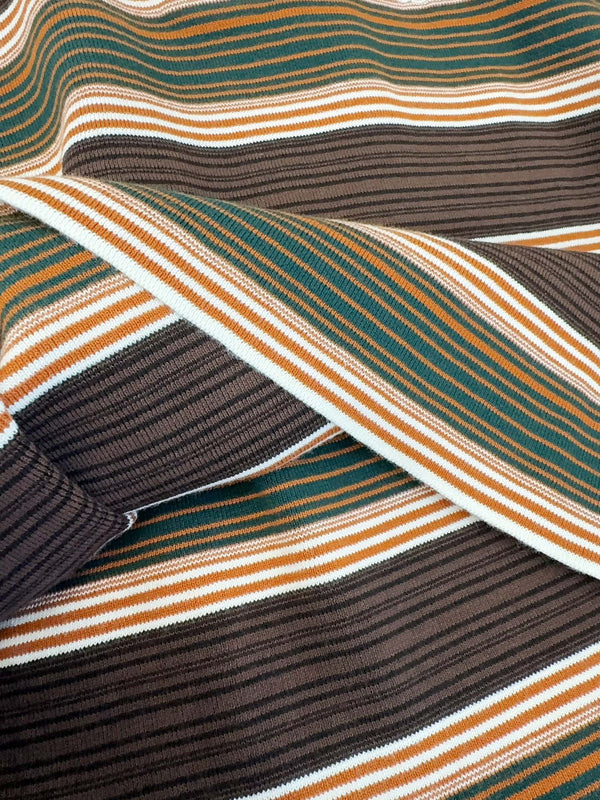 Polo a righe Celine 25 in cotone marrone
