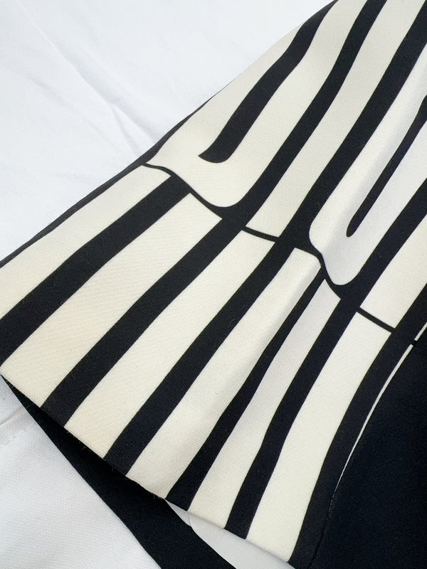 CD 25 Gonna con bretelle Nero Beige Seta Lana