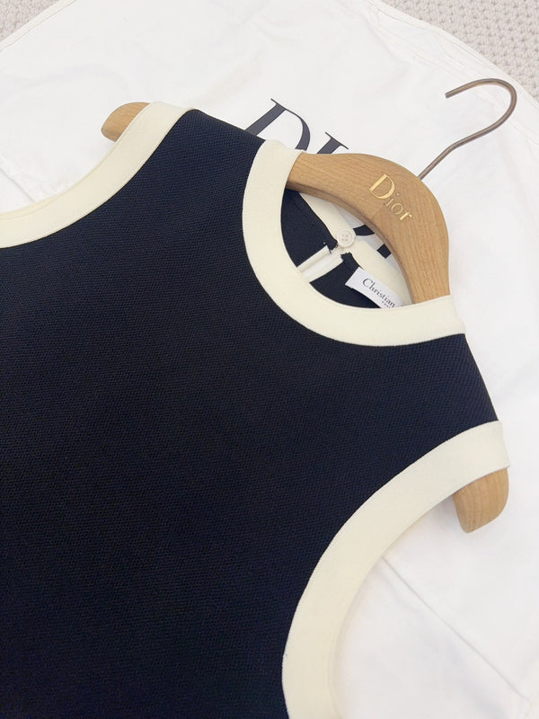 CD 25 Knitted Dress Black Cotton