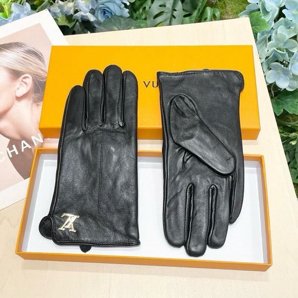 LV GLOVES IN BLACK LAMBSKIN 464977