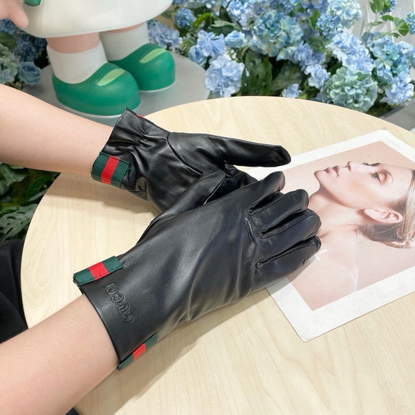 TOUCHSCREEN GLOVES WITH WEB IN BLACK SHEEPSKIN 464982