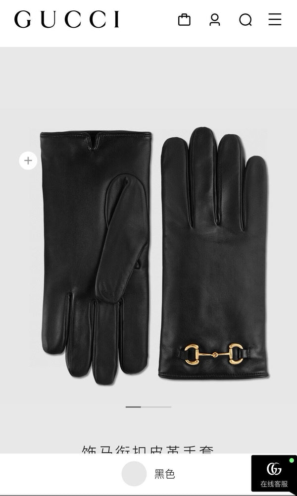 HORSEBIT GLOVES IN BLACK SHEEPSKIN AND CASHMERE LINING 465774