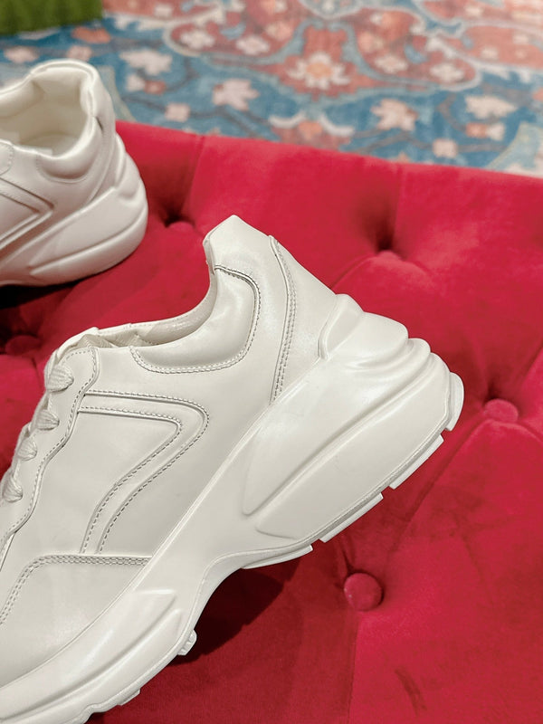 GG RHYTON TRAINER IN PELLE DI VITELLO BIANCA