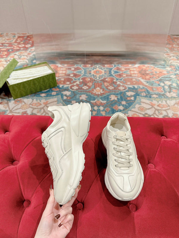 GG RHYTON TRAINER IN PELLE DI VITELLO BIANCA