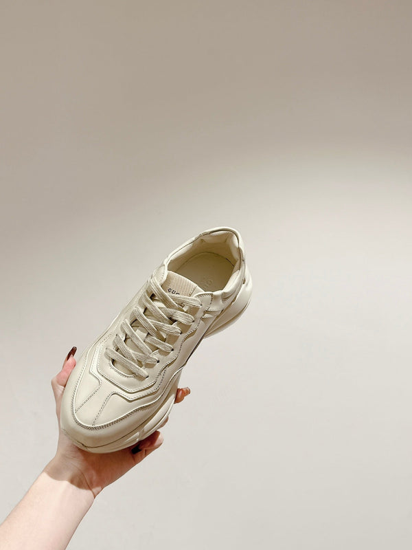 GG RHYTON TRAINER IN PELLE DI VITELLO BIANCA