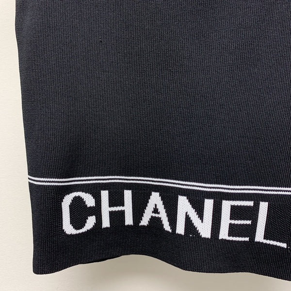 Gilet con logo ricamato in maglia a scollo tondo CC 25 nero 277577