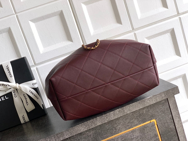 Chanel 26C Hobo Bag Dark Burgundy Cowhide GHW 272336
