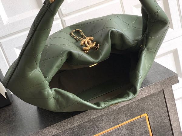 Chanel 26C Hobo Bag Olive Green Cowhide GHW 272338