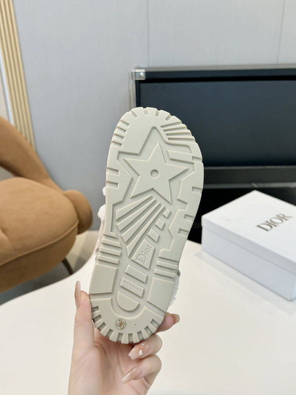 CD Dioract Sandal Light Gray Suede Wool 529376