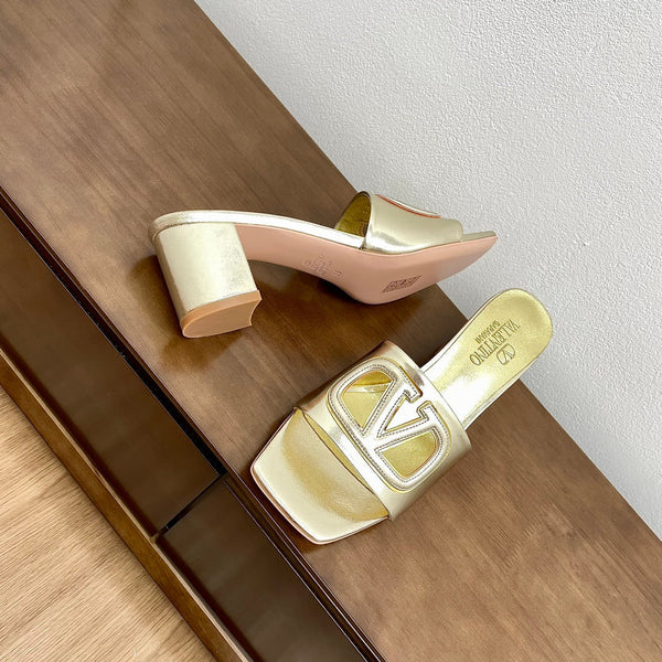 Sandalo Vlogo Cut-Out 60 in pelle di vitello dorata