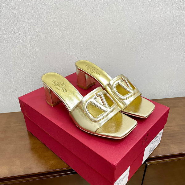 Sandalo Vlogo Cut-Out 60 in pelle di vitello dorata