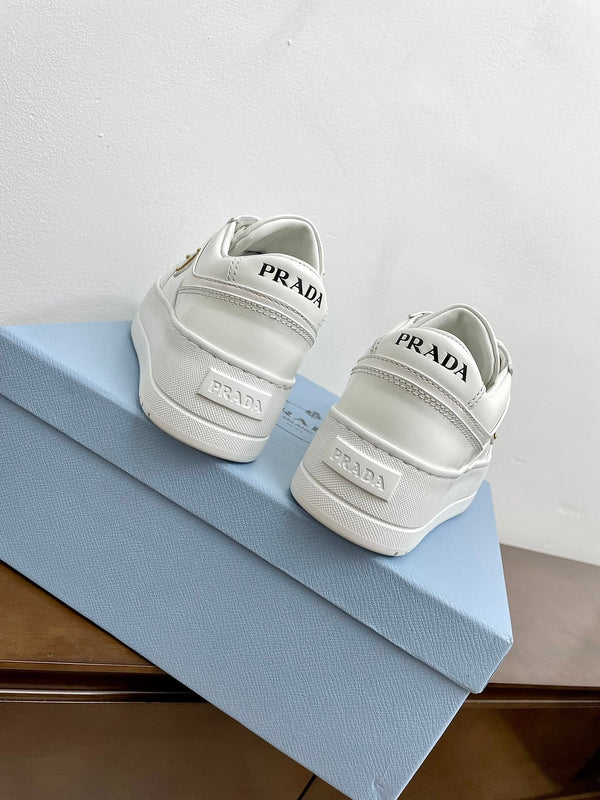 SNEAKERS PRA DOWNTOWN BOLD IN PELLE DI VITELLO BIANCA