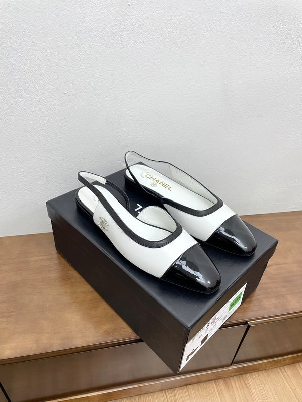 CC Slingback White Calfskin