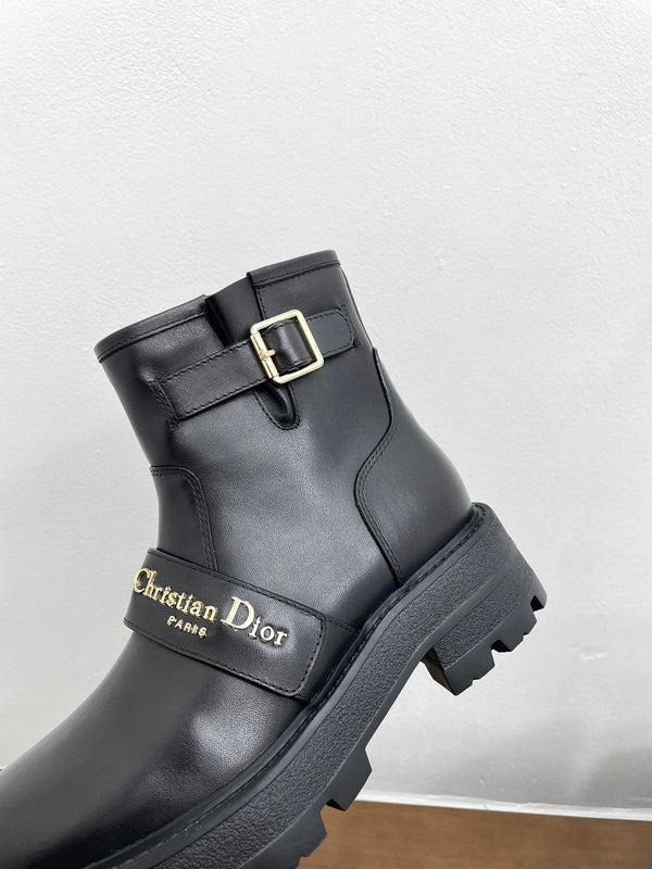 Stivaletto CD D-Quest 40mm in pelle di vitello nera liscia