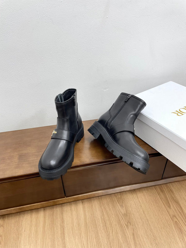Stivaletto CD D-Quest 40mm in pelle di vitello nera liscia